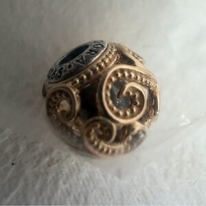 Pandora Essence 14K Creativity Elegant Gold and Silver Bead Charm.